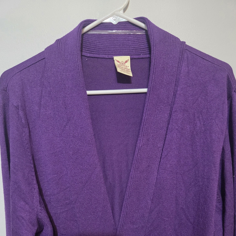 Faded Glory NWT Sizw 2XL Purple Women's Cardigan